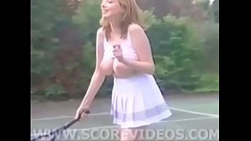 bare-breasted tennis